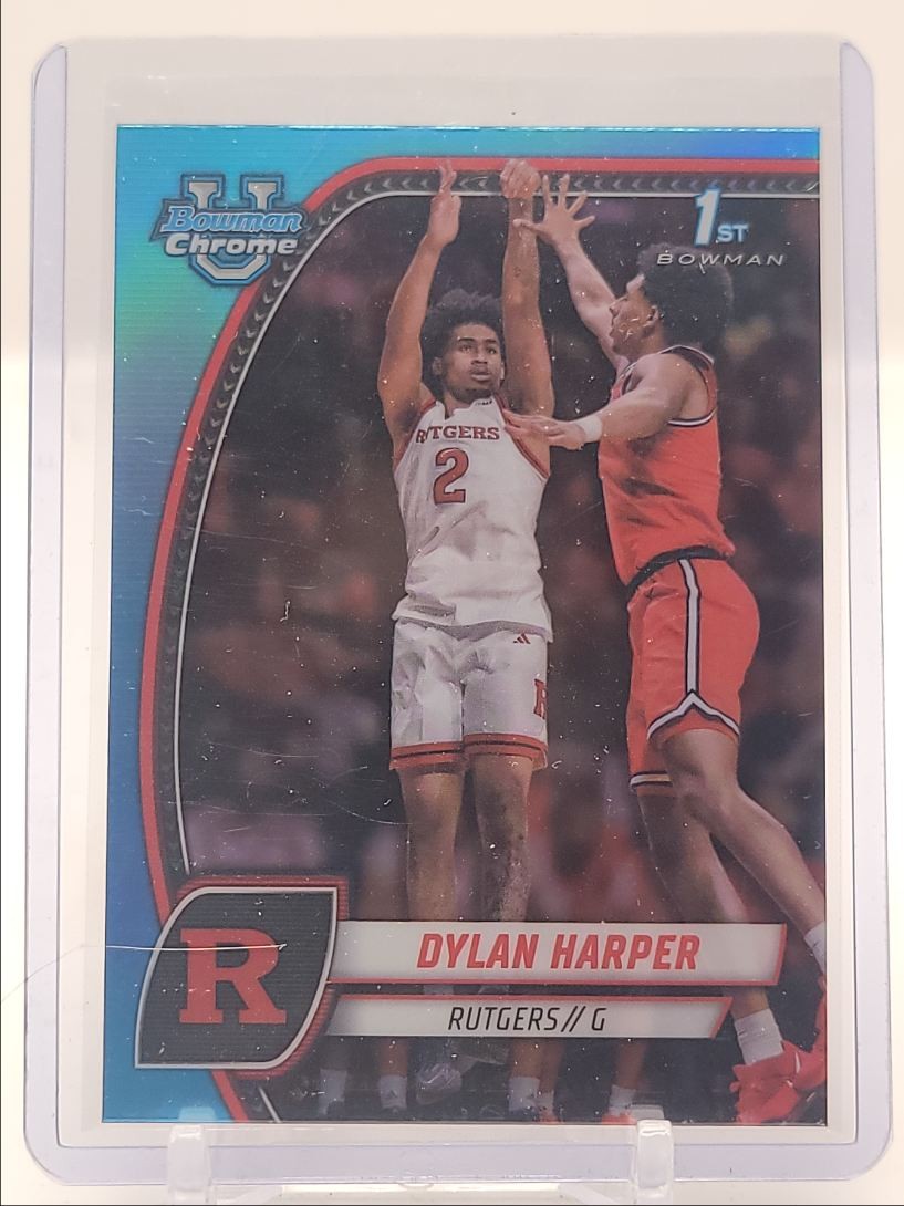 DYLAN HARPER 2024-25 BOWMAN UNIVERSITY CHROME 1ST SKY BLUE REFRACTOR Q4347