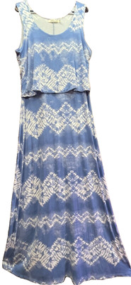LIBERTY LOVE Tie dye Aztec Art Batik knit sleeveless dress Cruise Beach XL