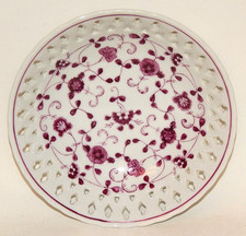 Gebäckschale August Warnecke China Purpur Durchbruchrand Schale handgemalt