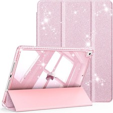 Case for iPad 9th 8th 7th Gen 10.2'' Glittering Sparkly Cover Shiny Clear Shell