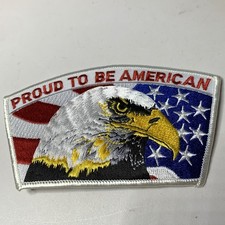 PROUD TO BE AN AMERICAN US FLAG USA EAGEL PATCH BIKER
