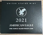 2021-S AMERICAN EAGLE SILVER $1 PROOF COIN U.S. MINT ORIGINAL CASE/COA🔥21EMN🔥