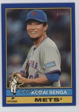 2025 Topps Heritage High Number Dark Blue Bordered Kodai Senga #708 0nu6