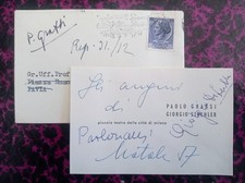 Piccolo teatro della città di Milano autografi Paolo Grassi Giorgio Strehler