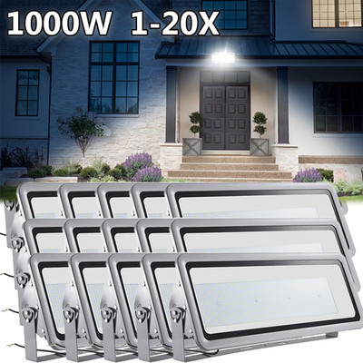 1-10PC 1000 Watt Bright LED Flood Light Outdoor Garden Yard Spotlight Lamp 6500K
