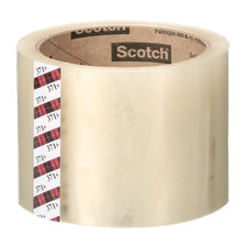 Scotch High Tack Box Sealing Tape: 3 in. 72mm actual x 110 yds. Clear 