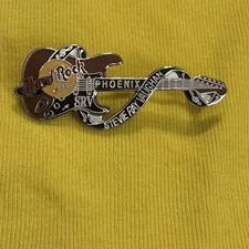 New Hard Rock Cafe Dead Rocker Phoenix Guitar With Steve Ray Vaughan On Strap