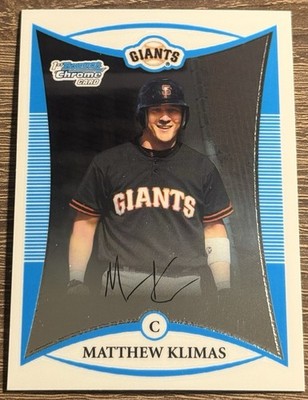 2008 Bowman Chrome Prospects #BCP89 Matthew Klimas Giants