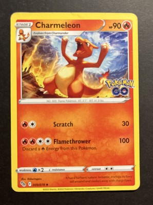 Charmeleon Pokemon Go TCG Card 009/078
