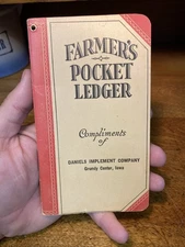 Farmers Pocket Ledger Daniels Grundy Center Iowa Vtg John Deere 1936 -37