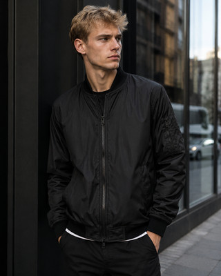 Basic Bomber Jacket Lightweight Streetwear
