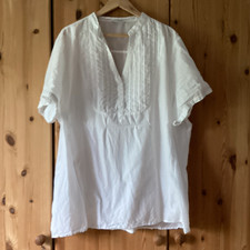 Damen Bluse Tunika 4XL Normalgröße Weiß Ku...