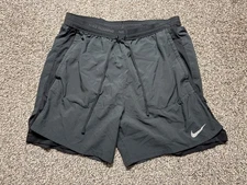 Nike Running Shorts Mens Medium Black Zip Pocket Lined Dri-FIT Stride DM4757