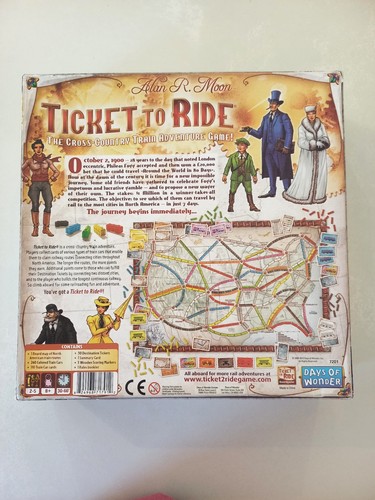 Ticket to Ride COMPLETE Days of Wonder 2015 Alan R Moon America US USA Boardgame - Picture 3 of 9