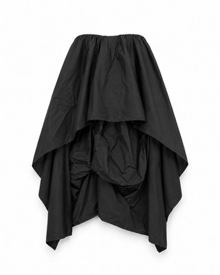 Local European Cascade Poplin Strapless Corset Top Black S