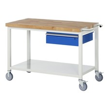 Rau Fahrbare Werkbank mit Ablageboden und Schublade BxTxH 1250x700x880mm