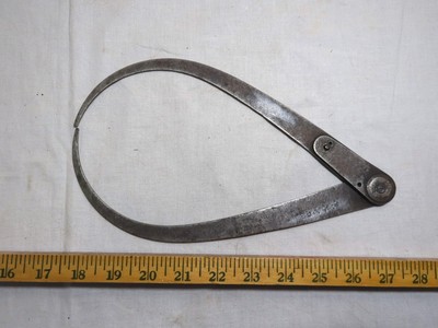 Vintage LS Starrett 10 1/2'' Flat Leg Tight Joint Blacksmith Machinist Calipers
