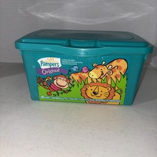 Vintage EMPTY TUB ONLY Pampers Baby Wipes Sto...