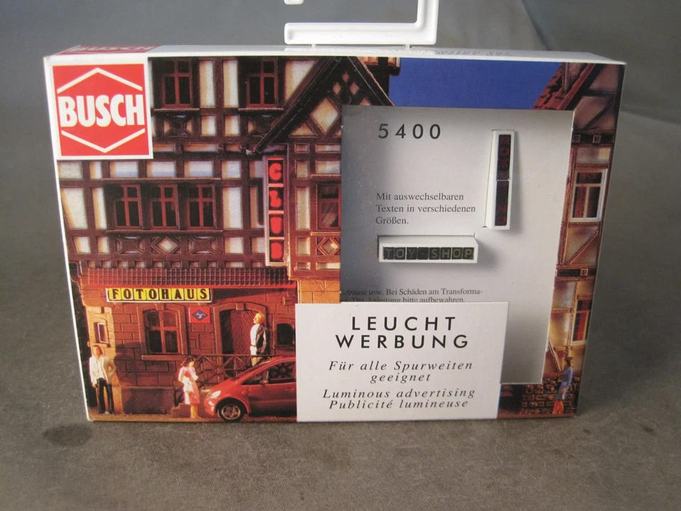 Busch 5400 Leuchtwerbung mit der OVP Spur H0