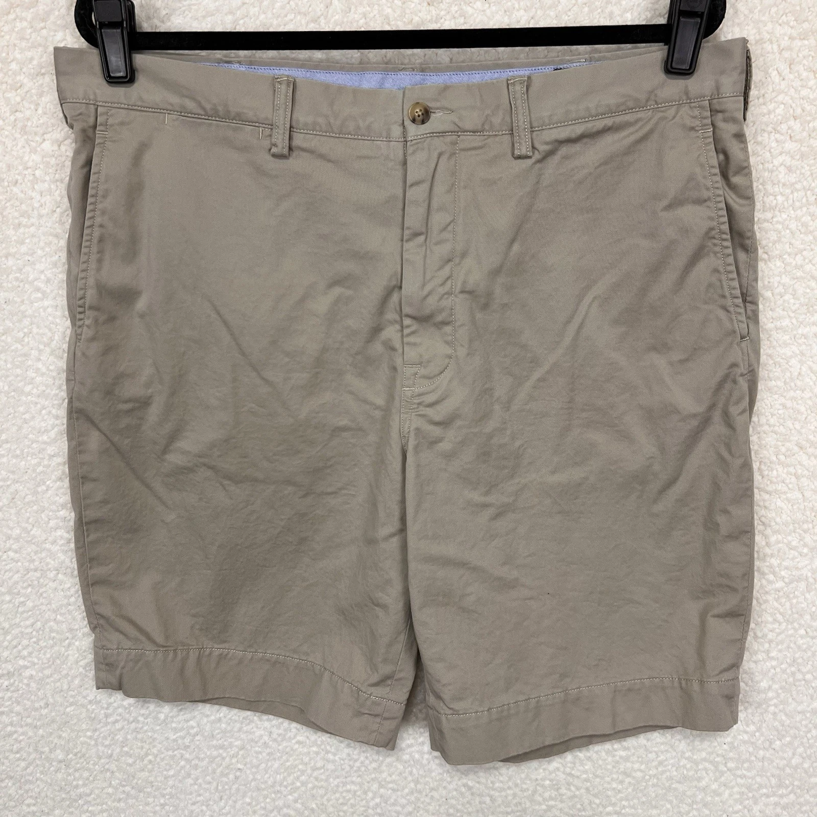 Polo Ralph Lauren Stretch Classic Fit Chino Shorts Mens 36 Beige Preppy