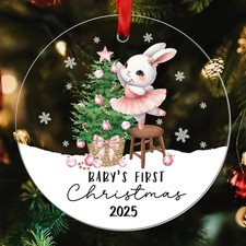 Baby  s First Christmas Ornament 2025   Baby Acrylic Baby's 3