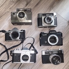 Lot of 6 35mm Film SLR Cameras that are Not Working for parts only