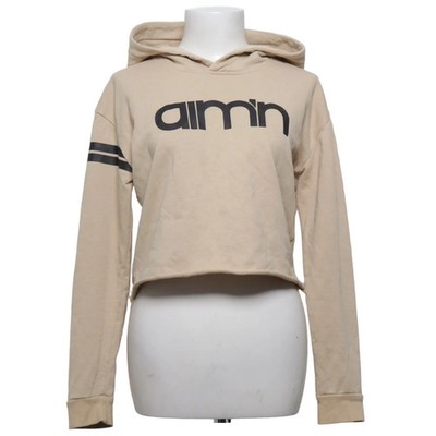 Aim'n, Kapuzenpullover, Größe: S, Casual, Beige, Baumwolle, Print, Sweat #eNG