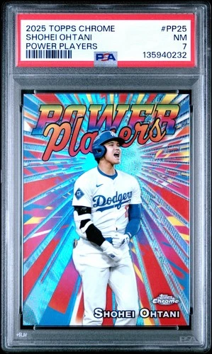 135940232 Shohei Ohtani 2025 Topps Chrome #PP-25 Power Players PSA 7