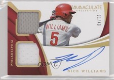 2018 Panini Immaculate Rookie Dual Materials Gold 11/49 Nick Williams Auto 0pm