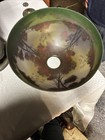 Vintage Brass Lamp With Hand Painted Glass Shade — photo 9