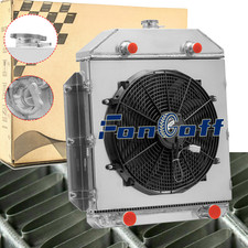 4 Row Radiator Shroud Fan For 49-53 Ford Country Sedan Squire Flathead V8 Gas