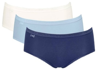 Sloggi Womens 3 Pack Basic+ Midi Knickers - Blue