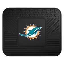 FANMATS 9989 Miami Dolphins Back Row Utility Car Mat - 1 Piece - 14in. x 17in.,