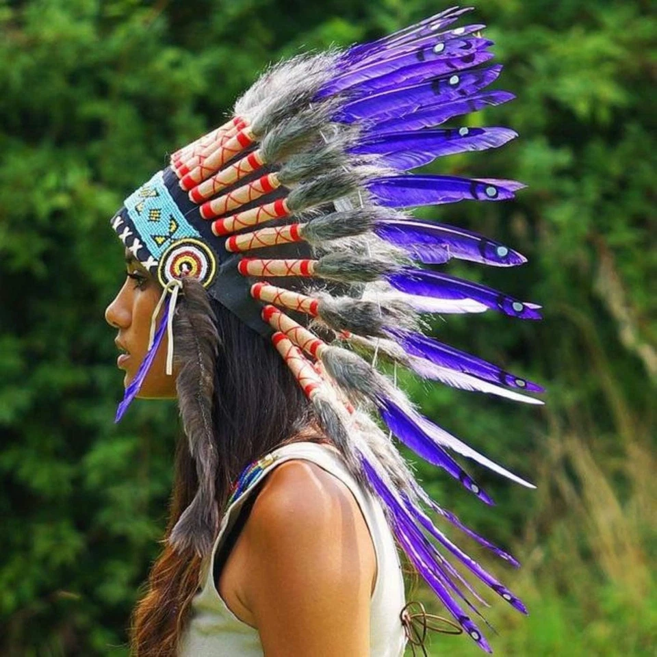 Bali Artisan Feathered Headband | Unisex War Bonnet - Image 4 of 4