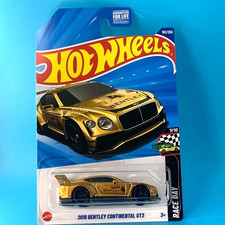 HOT WHEELS 2025 2018 BENTLEY CONTINENTAL GT3 METALFLAKE GOLD 162/250 JBC18