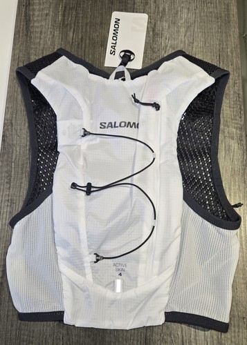 Salomon Active Skin 4 (No Flasks) Hydration Pack White /Ebony Size Small