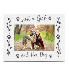 Dogs Mom Gifts For Women  Wooden Dog Picture Frame  Hold 4x6 Pictures in 7x...