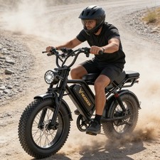 Bicicletta elettrica E-Cruiser 20" Fatbike Pedelec 250W sospensione completa 80km Shimano APP