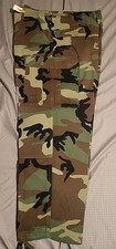 BDU Military USGI Pants Trouser Large Short Woodland Camouflage