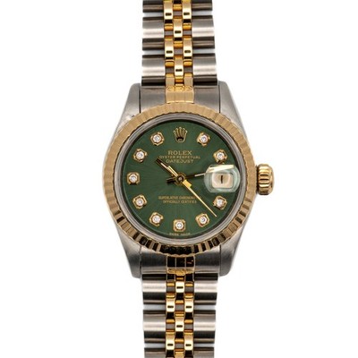 Rolex 6917 Datejust Olive Dial With Box And Warranty