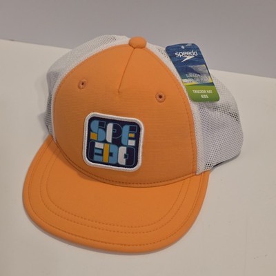 Speedo Kids Trucker Hat - Floating Baseball Cap - Orange 