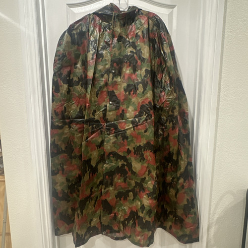 Swiss Army Alpenflage Camouflage Wet Weather Poncho Military Waterproof