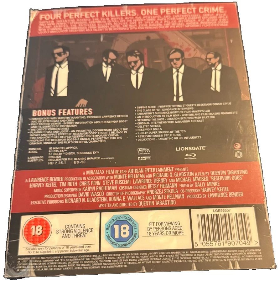 Reservoir Dogs (Blu-ray) – Mondo SteelBook • Lionsgate UK • Brand New / Sealed Foto 2 de 2