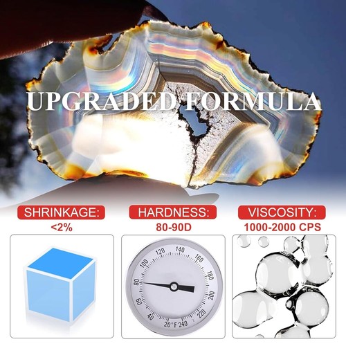 UV Resin - 200g Crystal Clear Low Odor Ultraviolet Curing Hard for DIY Jewelry - Picture 3 of 6