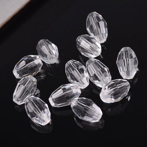 8x6mm 10x8mm 13x10mm Oval Rugby Faceted Crystal Glass Loose Beads Wholesale lot - Picture 13 of 57