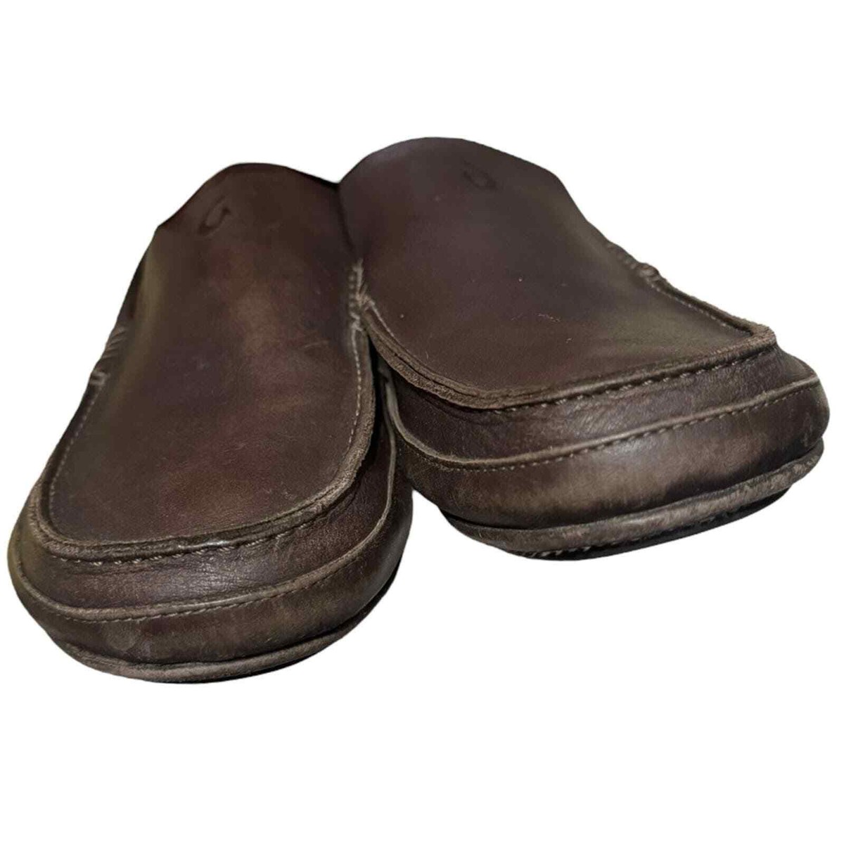 OluKai Kulana Men\'s Leather Slip-On Loafers - Chestnut Brown Sz 11.5 Kākaha Nia Men main image 3
