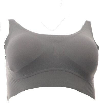 Rhonda Shear 2Pc Lace Back Body Bra Rem Pads Gray Mauve Mocha Blue M ...
