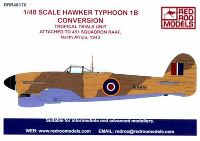 Red Roo RRR48170 - Hawker Typhoon 1B Tropical Conversion, Resin 1/48 scale