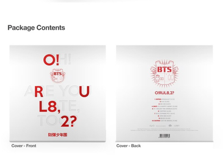 BTS Official O!RUL8,2? (Oh! Are you late, too?) Mini Album K-pop