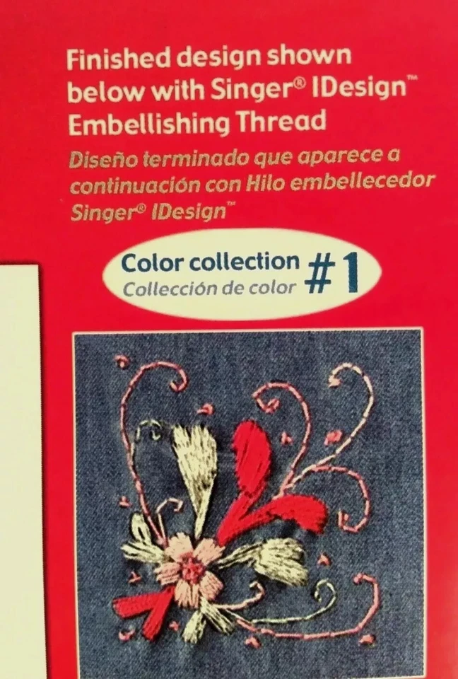 6 "Singer iDesign" IRON-ON Floral Design for Thread or Marker Embellishment Lot - Image 3 of 4